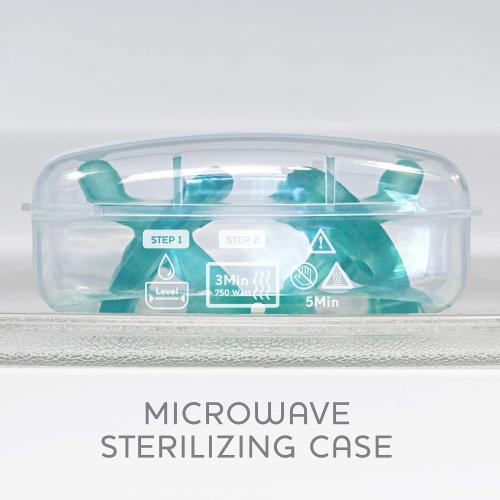 Chicco PhysioForma 100% Soft Silicone One Piece Pacifier for Babies Aged 6-16 Months | BPA & Latex Free | Reusable Sterilizing Case | Teal, 4pk