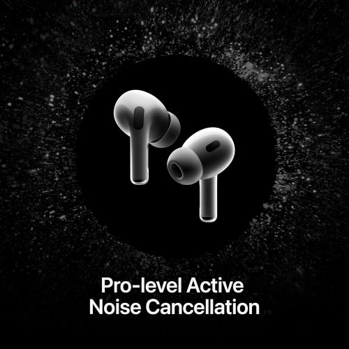 Apple AirPods Pro (2nd Generation) Wireless Ear Buds with USB-C Charging, Up to 2X More Active Noise Cancelling Bluetooth Headphones, Transparency Mode, Adaptive, Personalized Spatial Audio, White
