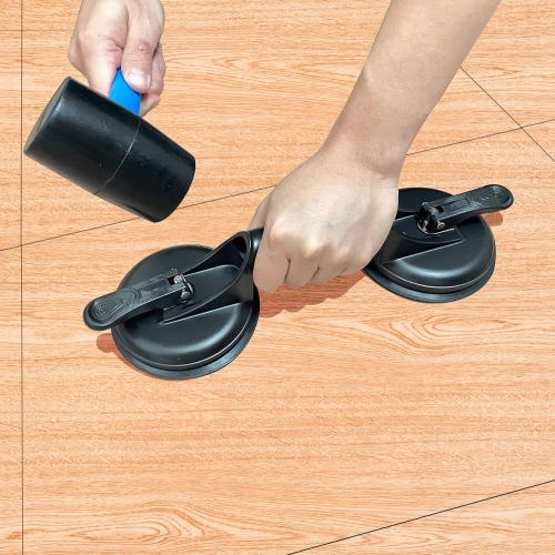 Floor Gap Fixer Tool for Laminate Floor Gap Repair Include Suction Cup and Mallet (Can't use on scraped surface floor)