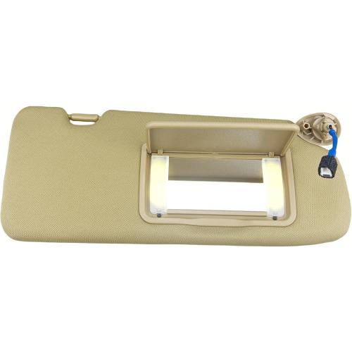 Pair of Left and Right Sun Visor with Holders for Honda CR-V CRV 2017 2018 2019 2020 2021 2022 with Light Sunroof Windshield Sunshade Replacement (Beige Color)