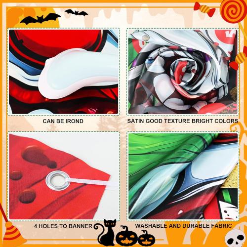 Halloween Carnival Party Games, Clown Toss Games Banner with 4 Bean Bags Set for Indoor Outdoor Toss Across Game for Boys Girls Birthday Party Supplies Decoration Hanging Banner Throwing Game