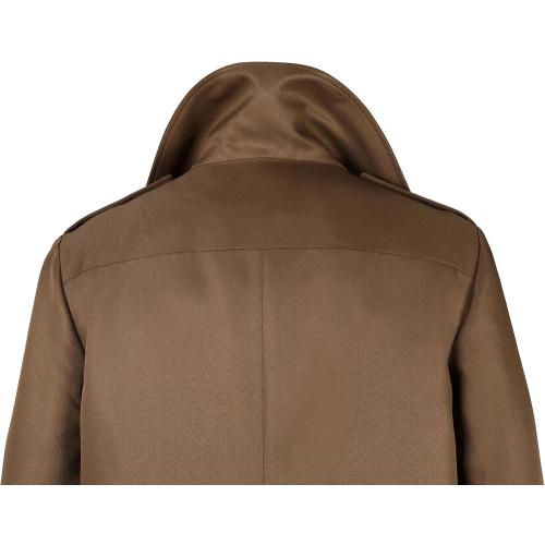 Gambit Brown Trench Coat Men Gambit Cosplay Costume Lapel Collar Long Overcoat for Halloween size large
