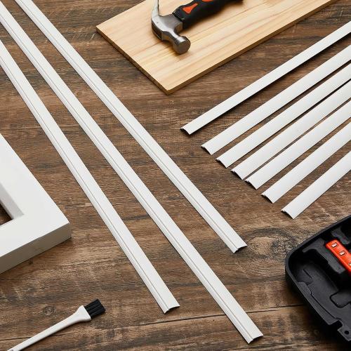 20 Pack Window Glazing 36 Snap in Vinyl Window Glazing Bead Frame Seal Snap Vinyl Trim Weather Resistant for Home Commercial Use (White)