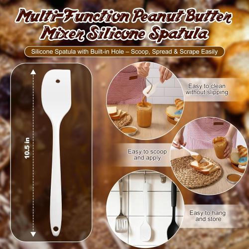 Natural Peanut Butter Stirrer Kit,304 Stainless Steel for 16-26 oz Jars