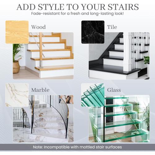 Carpet Non Slip Stair Treads Indoor – Washable Thicker Polyester Fiber Fade Resistant Stair Rugs for Kids Elders and Pets – 9 X 30 Size Rugs Pack of 15