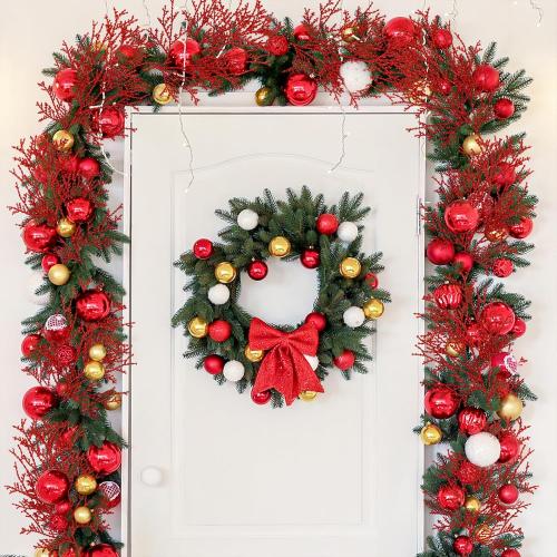 Winlyn 15 Pcs Red Glittered Cedar Sprays Christmas Floral Picks Artificial Cedar Branches Stems Red Christmas Tree Picks 15.4 Tall for Wedding Bouquet Wreath Floral Arrangement Seasonal Centerpiece