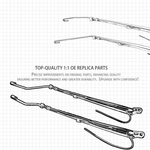 1 Pair Front Windshield Wiper Arm Kit Compatible with 1997-2005 Buick Century Regal Chevrolet Impala Monte Pontiac Grand Prix Carlo Intrigue Replaces OE 42539 42691 15237916 15237915