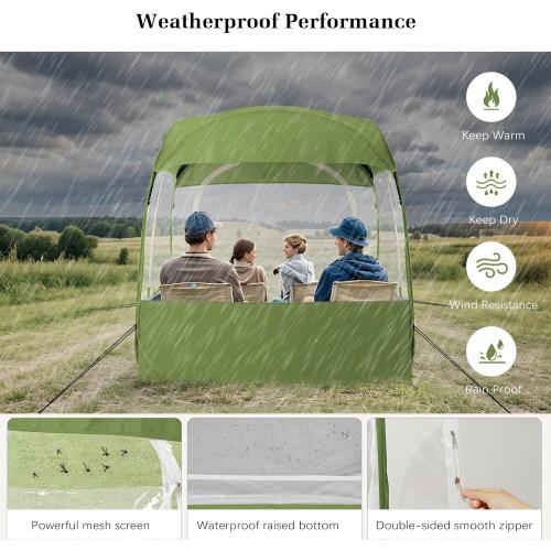 Sports Tent, Instant Weather Proof Clear View Bubble Tent with Carry Bag, Portable & Foldable Pop Up Tents Shelter for Watching Sports Events, Camping, Fishing
