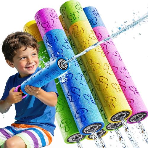 6 Pack Water Guns for Kids Adults, Pool Toy for Boys Girls Ages 4-8 8-12, Ideas Gift Toys for Summer Outdoor Swimming Pool Backyard Beach Water Game