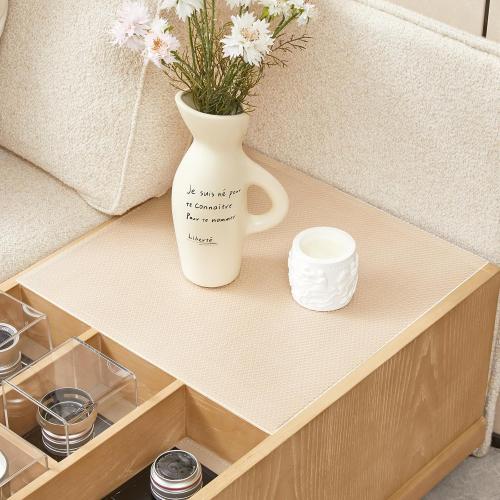 100% EVA Shelf Liner for Kitchen Cabinet, 24 x 120 Drawer Liners Non Adhesive Non Slip Waterproof Plastic Paper, Dresser Pantry Bathroom Refrigerator Protector, Clear