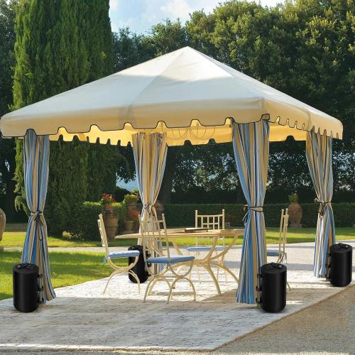 Canopy Water Weights Bag Set of 4, 176LBS Water Weights for Canopy Tent Legs, Heavy Duty Canopy Tent Weights for Gazebo, Pop Up Canopy, Tent, 4 x 20L, Black