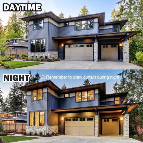 WPCTEV Reflective Window Film Mirror One Way Daytime Privacy Anti UV Static Cling Window Film Removable Decorative Screen Stickers Blue & Silver 6 Mil 35.4 Inch x 6.5 Feet