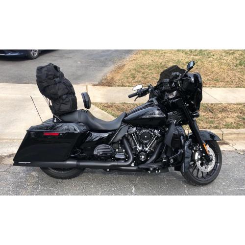 H RUO Adjustable Rider Backrest with Pad for Harley Touring Road King Street Glide FLHR FLHX 2009-2025 2024 2023 2022 2021
