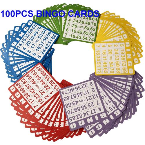 Yuanhe Deluxe Bingo Game Set-Includes Metal Cage,500 Colorful Bingo Chips,100 Bingo Cards,75 Colored Balls,Plastic Masterboard,Great for Large Groups,Parties …