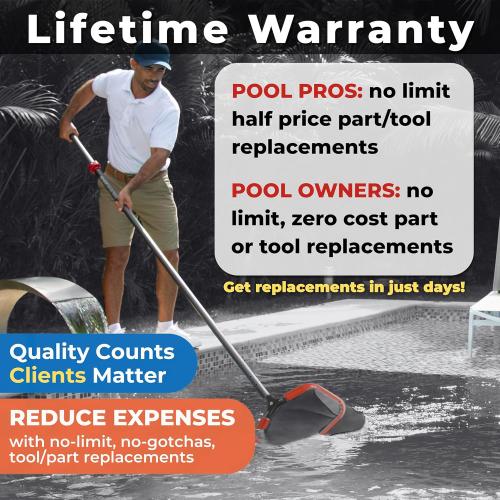 ProTuff PRO Ultimate Silt & Leaf Rake Bundle - 490 Promise Unlimited & Unconditional Replacements - 2-Items: 20 Medium & 18 Fine Mesh Pool Cleaner for Sand, Silt, Pollen, Leaves & Twigs