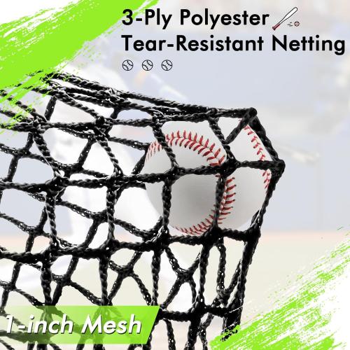 Baseball Batting Cage for Backyard, Softball Cage Batting Net Portable with Carrying Bag Detachable Door with Hitting Target for Batting Training Pitching Practice
