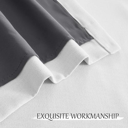 StangH Blackout Curtains 108 inches Long for Living Room, Two-Layer Faux Linen Thermal Insulated Curtains, Back Tab Thick Noise Reducing Drapes for Bedroom, Oyster White, W50xL108, 1 Panel