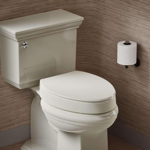 KOHLER Hyten 3 Height Solft Close Elongated Toilet Seat, White | 25875-0, Elevated Contoured Seat, Grip-Tight Bumpers, Quick-Attach Hardware