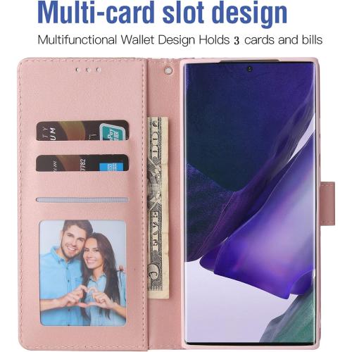 Asuwish Compatible with Samsung Galaxy Note 20 Ultra Glaxay Note20 Plus 5G Wallet Case Tempered Glass Screen Protector Kickstand Phone Cases for Gaxaly Notes 20Ultra Note20  U   20  Twenty Not Purple