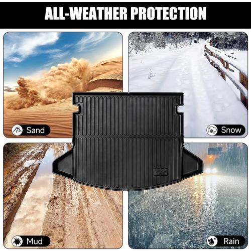 MOOREVER® Cargo Liner for 2017-2025 Mazda CX-5 TPE All Weather 3D Trunk Mat | Heavy Duty Custom Fit 2017 2018 2019 2020 2021 2022 2023 2024 2025 Mazda CX5 Car Accessories Rear Back Cargo Tray Mats