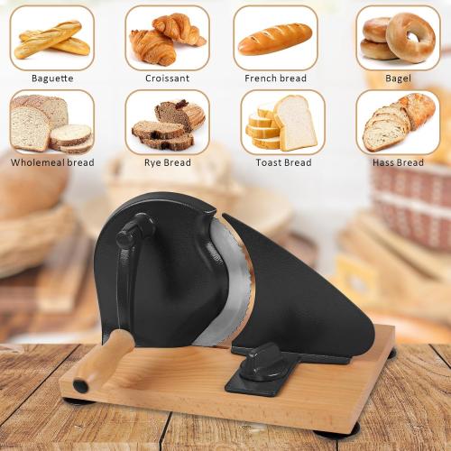 Classic Bread Slicer - Manual Rotary Sourdough Slicer, Versatile Hand-Crank for Bakeries, Coffee Shop, Home Kitchen, Restaurant