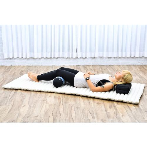 Leewadee Small Yoga Bolster – Shape-Retaining Cervical Neck Roll, Tube Pillow for Comfortable Reading, Kapok Filling, 22 x 6 x 6 inches