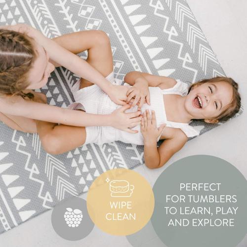 Berry Lane Baby Play Mat | Large 6.5 ft x 4.5 ft One-Piece Reversible Foam Floor Playmat | Tummy Time | Extra Soft & Thick | Non-Toxic | for Infants, Babies, Toddler, and Kids