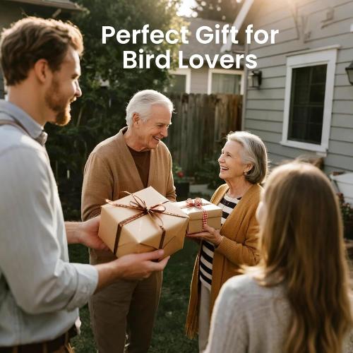 ‼️may be some missing pieces or mild stains ‼️Smart Bird Feeder with Camera Solar Powered, 2K HD Video, AI Bird Species Identification, Instant Arrival Alerts, Weatherproof Design for Effortless Birdwatching, Best Gift for BirdLovers, Red