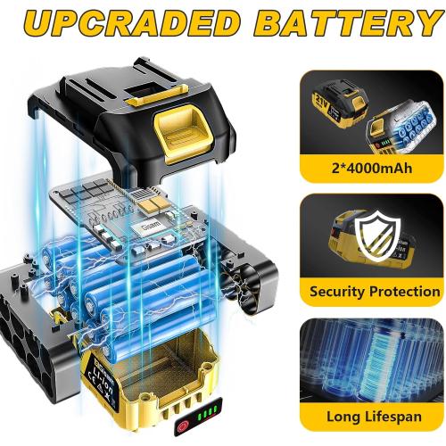 2-in-1 Electric Pole Saws for Tree Trimming,8 Mini Chainsaw Cordless with Extension Pole, 1000W Brushless Motor,Auto Oiling,15.58 FT Max Reach Extension Pole for Outdoors Pruning with 2×Batteries
