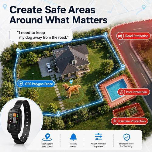 RPZ GPS Dog Collar Fence System, Wireless Dog Fence System