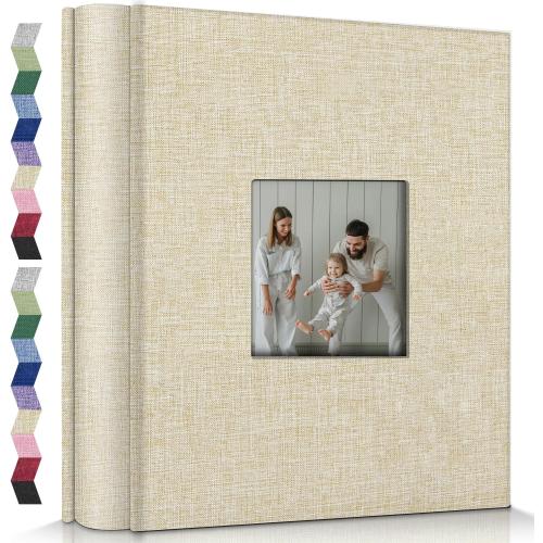 popotop Photo Album 4x6-600 Photos Photo Books with 600 Horizontal and Vertical Pockets,Linen Cover Albums for Family Wedding Anniversary Baby Vacation Pictures