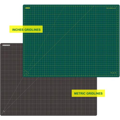 NEWBRAUG 36'' × 48'' Large Self Healing Cutting Double Sided 5-Ply Mat, Big Cutting Board for Rotary Cutting, Quilting, Sewing, Craft, Fabric & Scrapbooking(Green/Black)