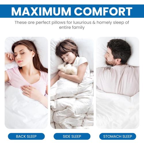 Utopia Bedding Bed Pillows for Sleeping (White), King Size, Set of 2, Hotel Pillow, Cooling Pillows for Side, Back or Stomach Sleepers