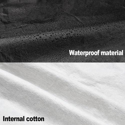 Car Cover - Double Layer Thickening Car Covers Waterproof Snow Hail Rain Dust UV All Weather Protection with Door Zipper Fixed Straps Black (SUV 200x79x69 Inch)