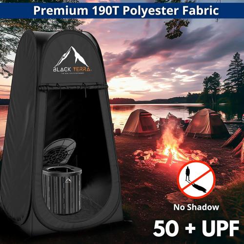 BlackTerra Portable Toilet for Adults - Portable Toilet for Camping Privacy Outdoor Bathroom Tent XL Portable Toilet Set for Adults