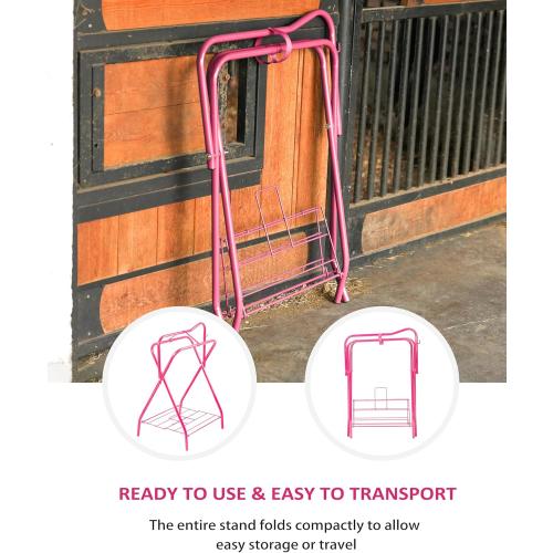Tackmore Freestanding Saddle Rack Accommodates English Western Saddles Lightweight Foldable Space Saving Saddle Stand