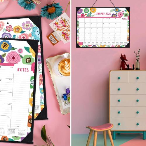 2026 Desk Calendar - Large Desk Calendar 2026, Jan. 2026 - Dec. 2026, 22 x 17, 2026 Calendar 12 Month with Corner Protectors, Desk Pad, To-Do List & Notes, Desk/Wall Calendar for Organizing - Colorful Floral