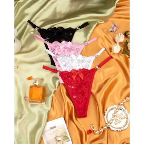 Size 4 XL 5 Thongs Women G-String Thongs Panties T Back Breathable Sexy Underwear