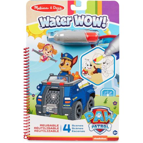 Melissa & Doug PAW Patrol Water Wow! Chase Water Reveal Travel Book Activity Pad | 3  | Gift for Boy or Girl