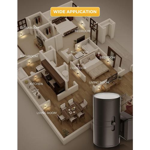 Black 2 Pack L LOHAS LED Night Light Plug in, Modern Night Lights Plug into Wall, Dusk to Dawn Sensor, Soft White 3000K, 0-100LM Adjustable Brightness, Dimmable Night Lights for Hallway Bedroom Stairway, 2 Pack