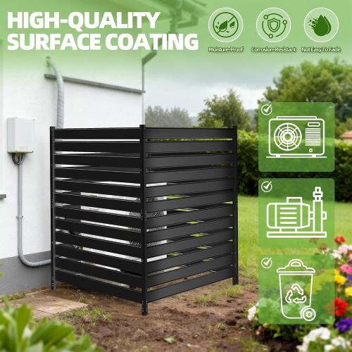 42 H x 38 W (3-Panels) Air Conditioner Fence Screen Trash Can Privacy Fence Panels, Suitable for Pools and Yards, no Digging Required，Privacy Panel