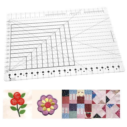 Stripology Ruler for Quilting, XL-Slotted Ruler for Quilting -17-3/4 x 22, Oversized Non-Slip Design, Made with High-Clarity, Durable Acrylic, 5 in 1 Quilt Cutting Template