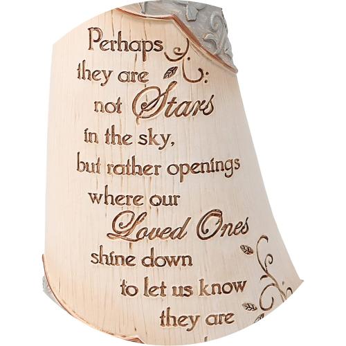 Pavilion Gift Company Elements 9-Inch Sympathy Angel Holding Star, Stars in The Sky - Gray