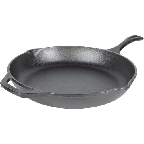 Lodge 12 Cast Iron Skillet - Chef Collection - Perfect Sear - Ergonomic Handles - Superior Heat Retention - Cast Iron Cookware & Skillet
