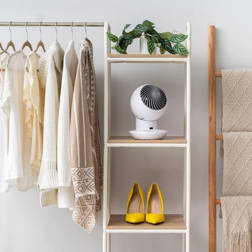 IRIS USA WOOZOO Air Circulator Fan with Remote, Oscillation, 3 Speeds, 52ft Max Air Distance, Adjustable Tilt, Quiet Motor, Small Fan for Bedroom, Office, Dorm, White‼️light dirt and missing remote‼️