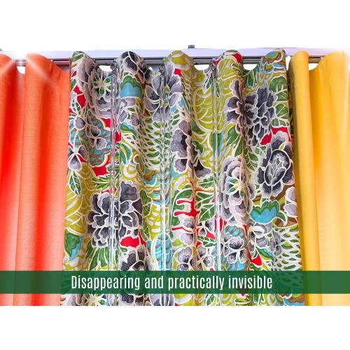 46 inch (4 Pack) All Clear Acrylic Curtain Pull Wand - 2 inches shy of 48 inch - Clear Curtain Wand - Invisible Drapery Wand - Drapery Pull Rod (46 Inch)
