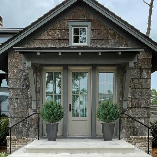 26.6'' Artificial Cypress Topiary, 2 Pack Lifelike Topiary Trees Artificial Outdoor with Spike,UV Resistant, Lasting Evergreen Bushes for Breathe Life & Lushness into Any Space (Cypress)