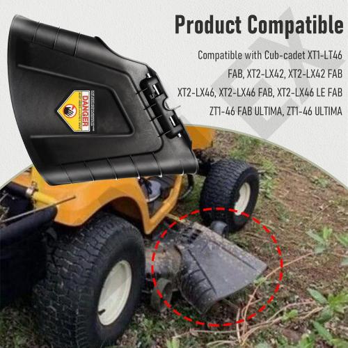 631-04354C 631-04354B Deflector Chute Compatible with CUB Cadet MTD Troy-Bilt RZT LX SX XT1 XT2 ZT1 Ultima 42 46 S L LX46 631-04354 931-04354 731-07020B