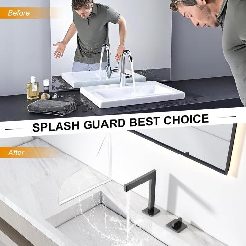 UIOCSSC Shower Splash Guard, 2 Pack Bathtub Shower Water Splash Guards Silicone Bathtub Splash Guard Self-Adhesive Waterproof Shower Guards to Keep Water in Shower