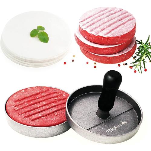 Meykers Hamburger Press Patty Maker 150 Paper, 4.5” Burger Mold Meat Shaper